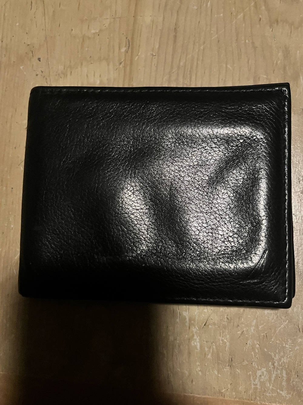 Men’s black leather nautica bifold wallet